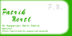 patrik mertl business card